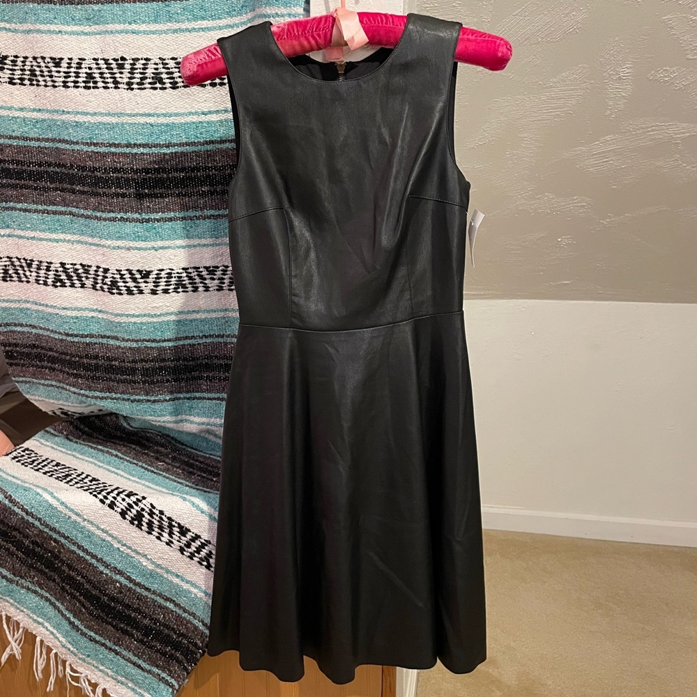 Bailey 44 Faux Leather Mini Dress Black XS